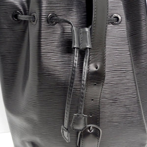 Louis Vuitton Epi Leather Sac a Dos Drawstring Bag Black