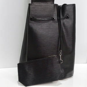 Louis Vuitton Epi Leather Sac a Dos Drawstring Bag Black – Vintage by Misty