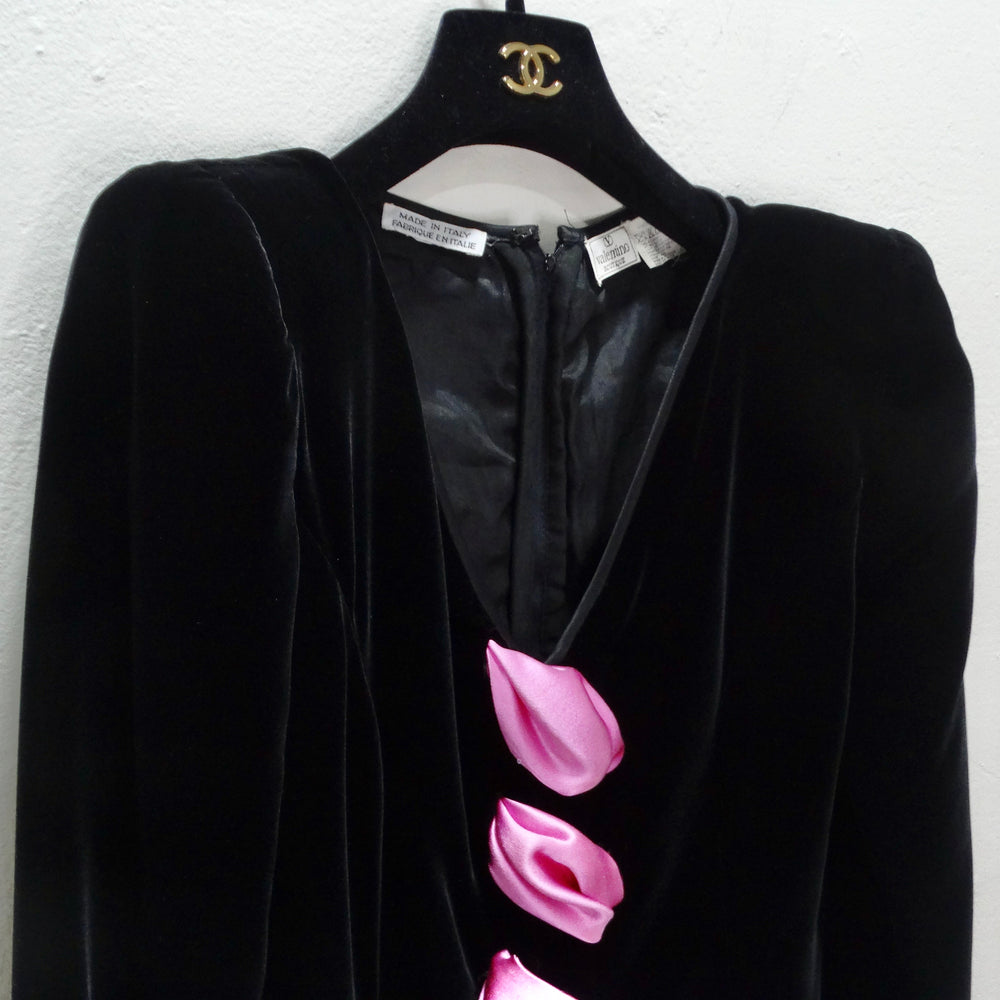Valentino 1980s Pink Bow Dress