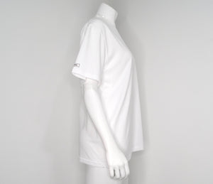 Chanel White Cotton Interlocking CC Embroidered Logo Uniform T-Shirt
