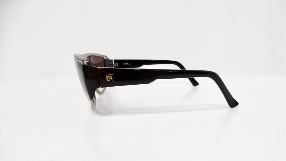 1980s Pierre Cardin Grey & Black Frame Gradient Lens Aviator Sunglasses