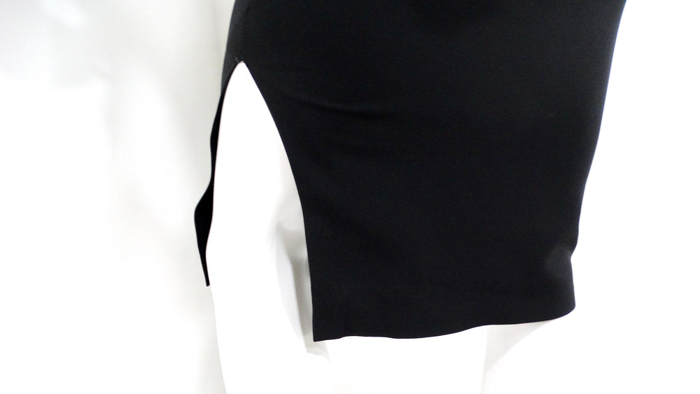 Tom Ford Black Crepe Long-sleeve Blouson Shirtdress