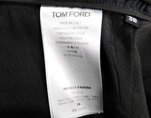 Tom Ford Black Crepe Long-sleeve Blouson Shirtdress