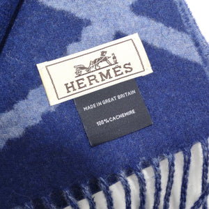 Hermes Blue Cashmere Scarf