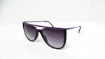 1980s Sanford Hutton Purple & Black Leopard Print Metal Frame Sunglasses