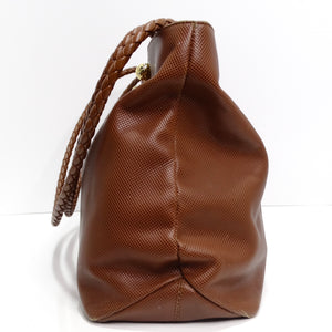 Bottega Veneta 1980s Brown Leather Tote Shoulder Bag