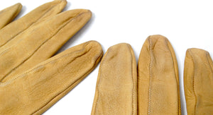 Hermes Tan Suede Leather Rockstud Gloves circa 1990s