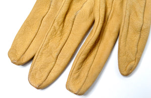 Hermes Tan Suede Leather Rockstud Gloves circa 1990s