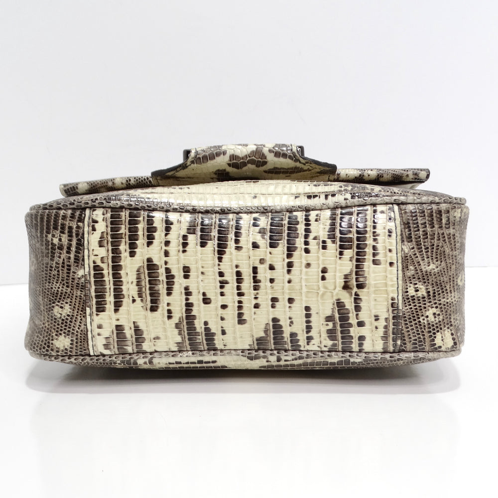 Reed Krakoff Lizard Embossed Leather Crossbody Handbag