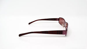 1990s Burberry Purple Check Rectangular Frame Tinted Sunglasses