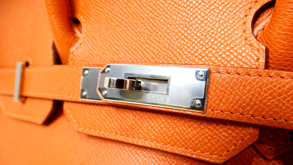 2011 Hermes Birkin Orange Epsom Leather Handbag