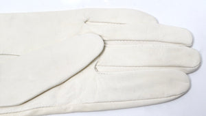 Maison Margiela Off White Long Leather Glove With Chain Detail
