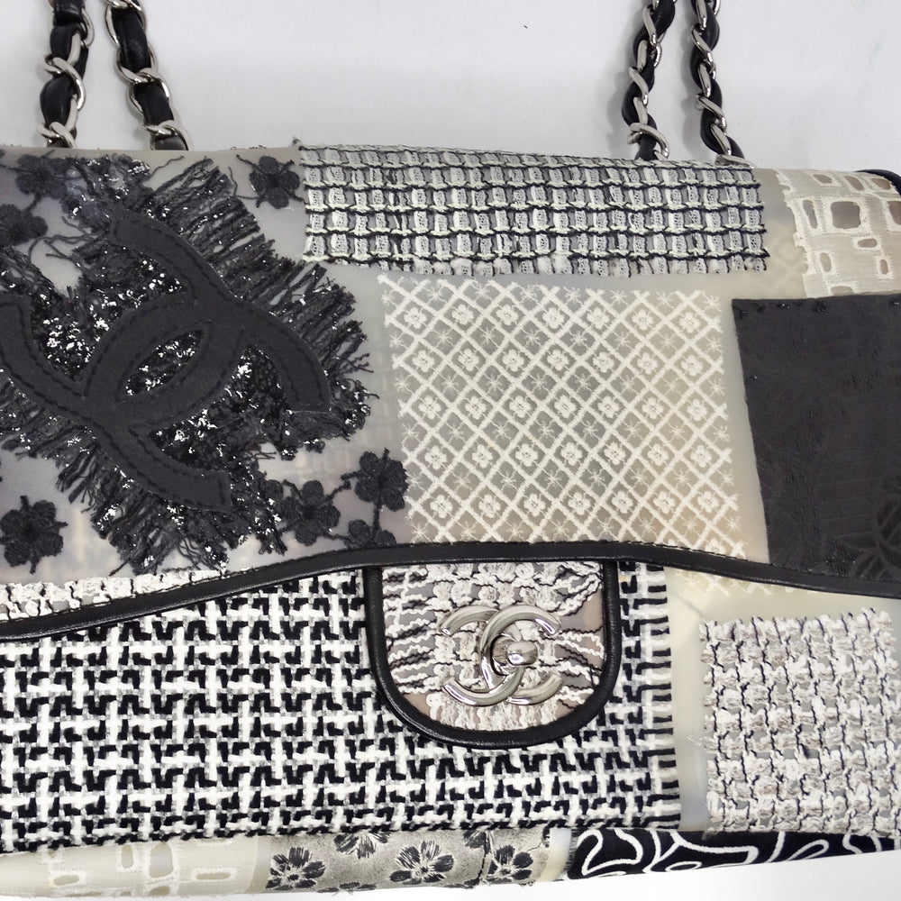 Chanel Limited Timeless Jumbo Bag Black Leather Tweed ref.208088