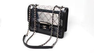 2017 Chanel PVC & Lambskin Quilted Beauty Lock Flap-Bag