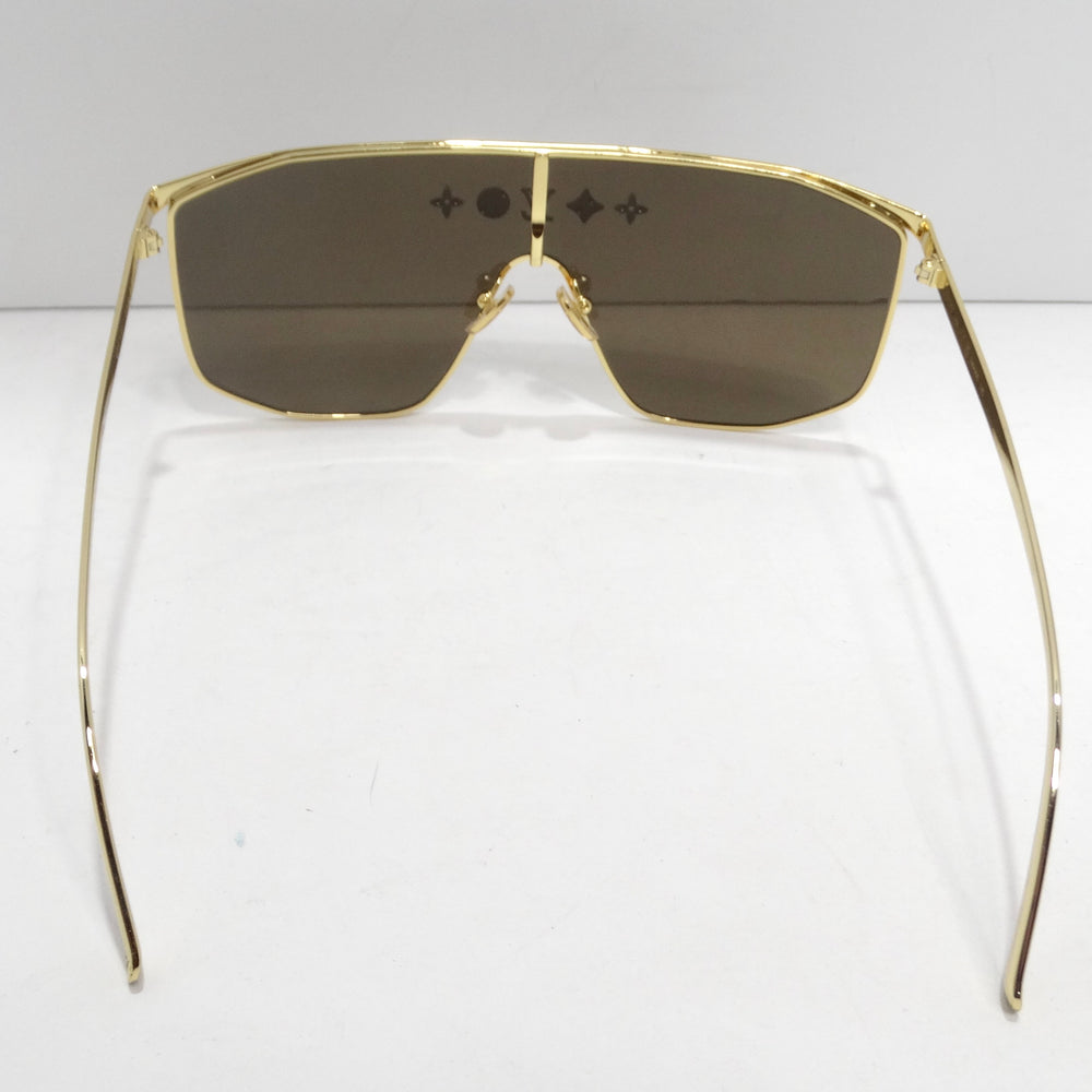 Louis Vuitton Metal LV Golden Mask Sunglasses Gold