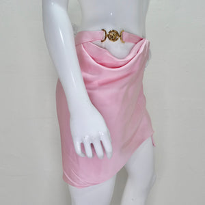 Versace Cut Mini Skirt Light Pink