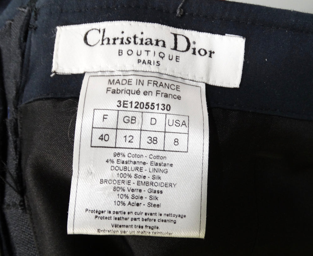 Circa 2003 John Galliano for Christian Dior Boutique Black Beaded Corset Top
