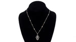 14k White Gold & 585 Hamsa Pendant Necklace With Diamonds