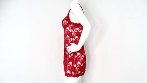 Vintage La Perla Red Lace Slip Dress