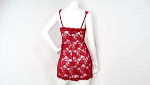 Vintage La Perla Red Lace Slip Dress
