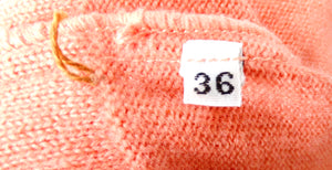 Chanel Coral Cashmere Cardigan With Gold-Tone CC Buttons circa 1980s