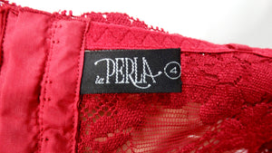 Vintage La Perla Red Lace Slip Dress