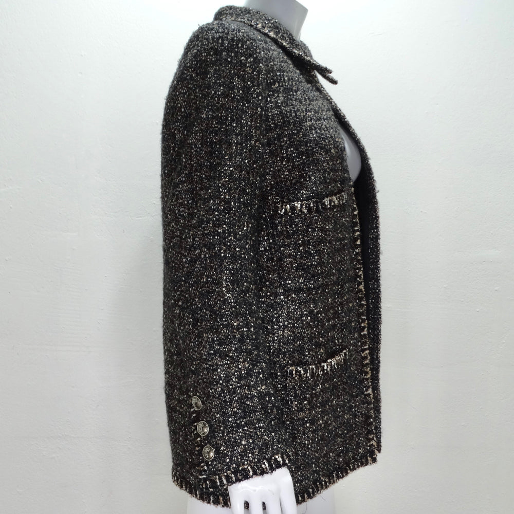 Chanel Vintage Black Tweed Blazer