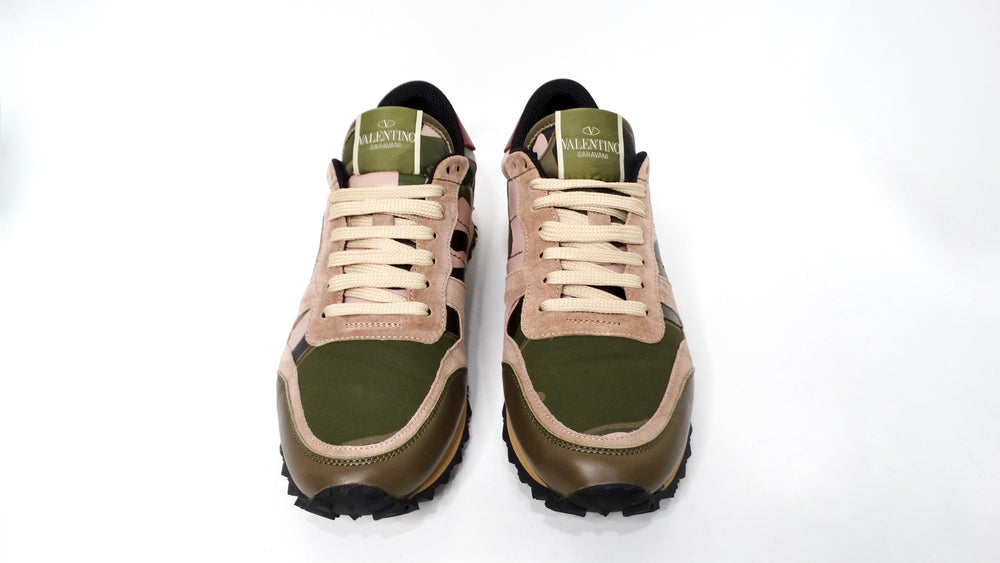 Valentino Garavani Rockrunner Multicolor Camo Print Sneakers