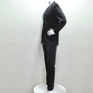 Jill Sander 90s Black Blazer & Trouser Suit Set