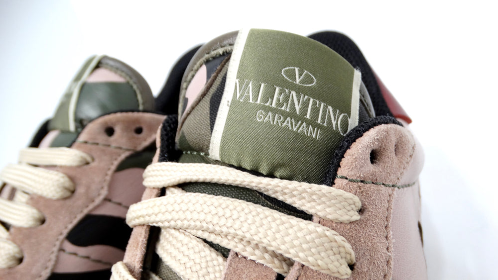 Valentino Garavani Rockrunner Multicolor Camo Print Sneakers