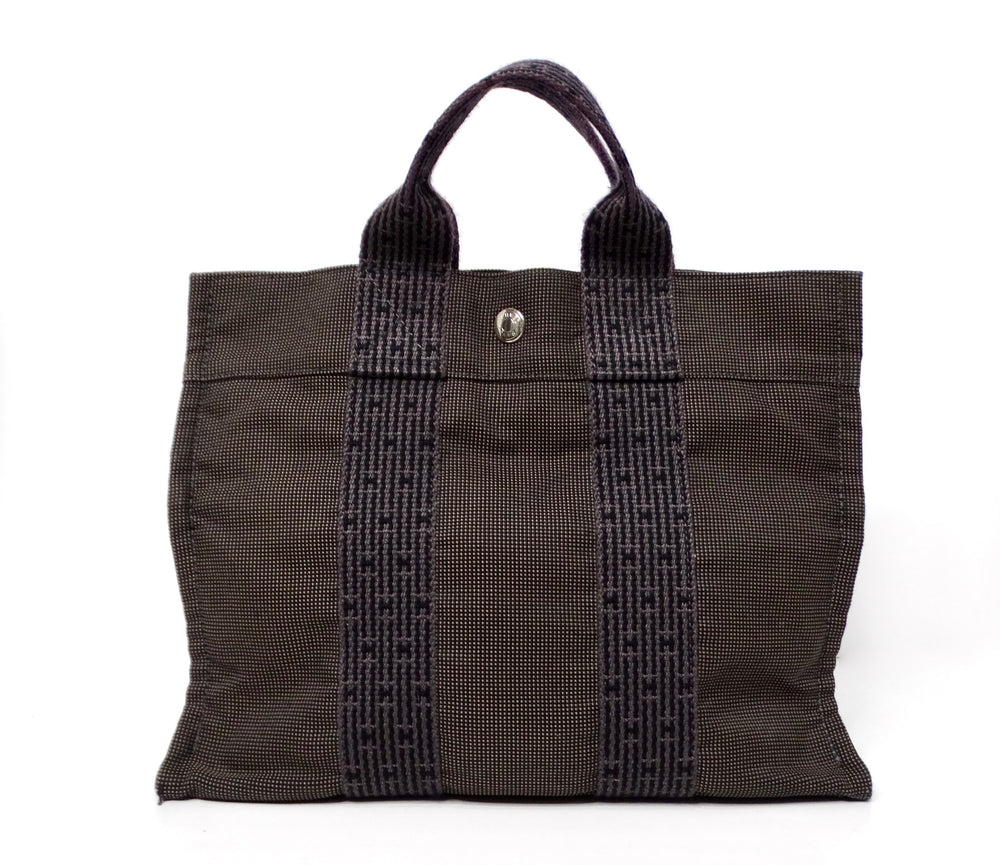 Hermes Grey Herline Cloth Mini Tote Bag circa 1990-2000