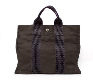 Hermes Grey Herline Cloth Mini Tote Bag circa 1990-2000