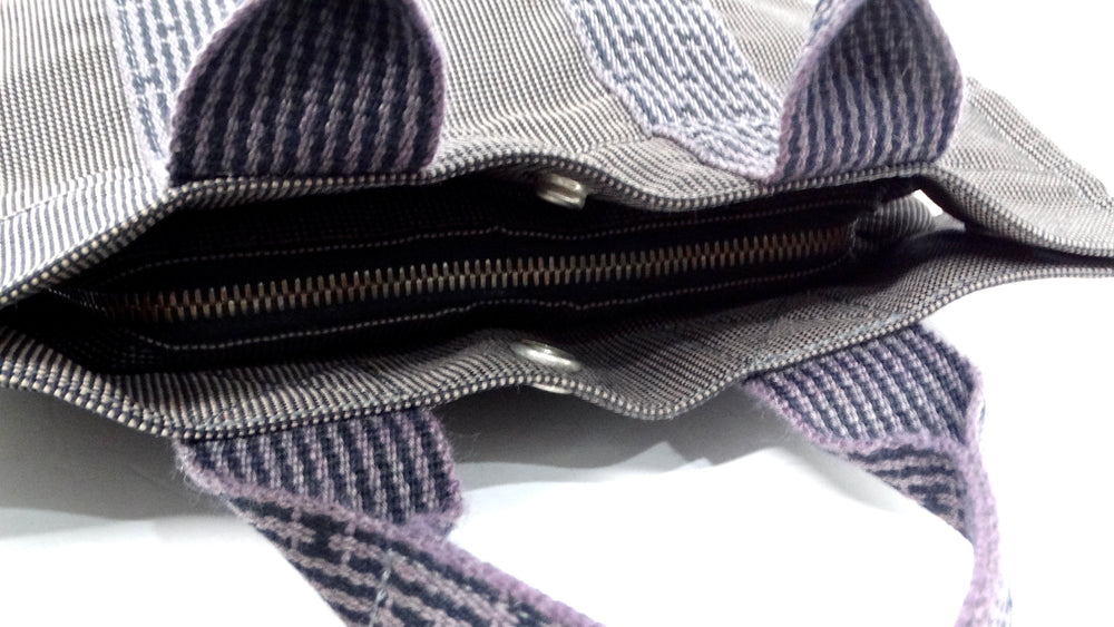 Hermes Grey Herline Cloth Mini Tote Bag circa 1990-2000