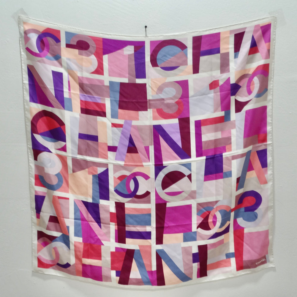 Chanel Multicolor Monogram Silk Scarf
