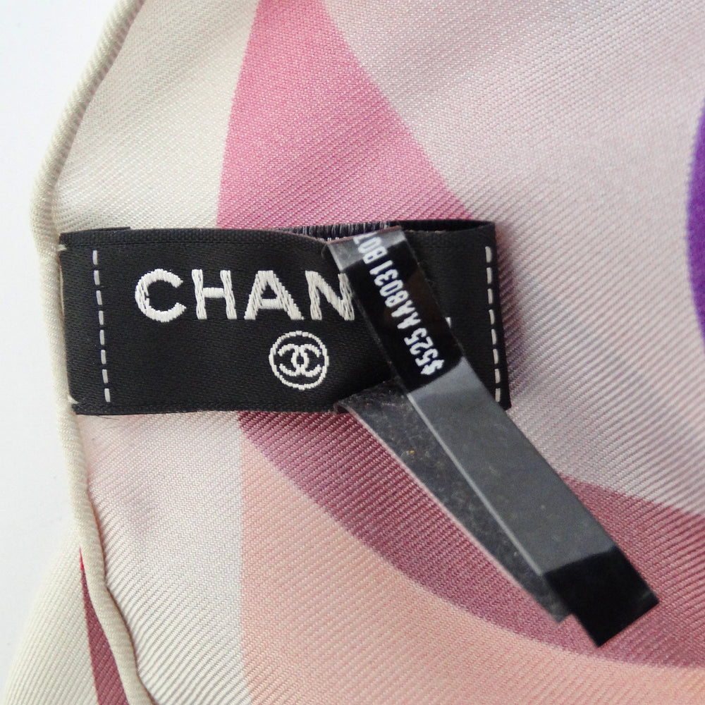 Chanel Multicolor Silk Logo Scarf – Vintage by Misty