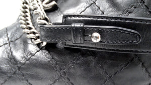 2013 Chanel Black CC Crave Quilted Calfskin Hobo Tote Bag