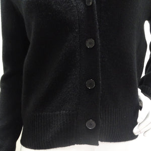 Christian Dior Black Cashmere Knit Logo Cardigan