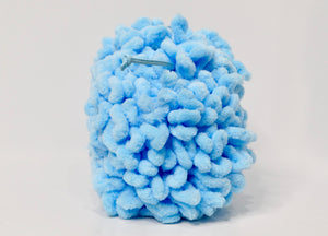 Balenciaga Veneta Chenille Mini Wave Sky Blue Pouch Clutch