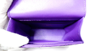 Chanel Purple Lambskin Quilted Leather Mini Kelly Bag With Mirror
