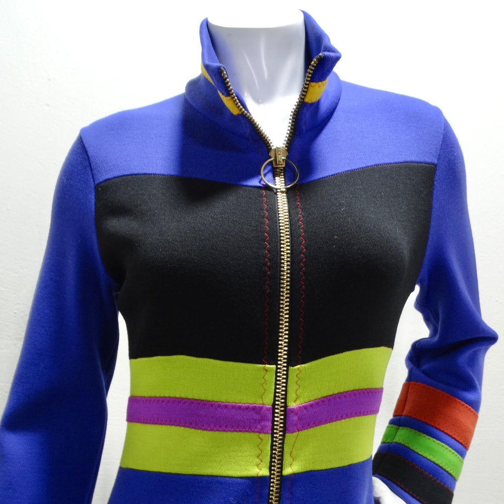 1960s Mod Color Block Jacket Dress