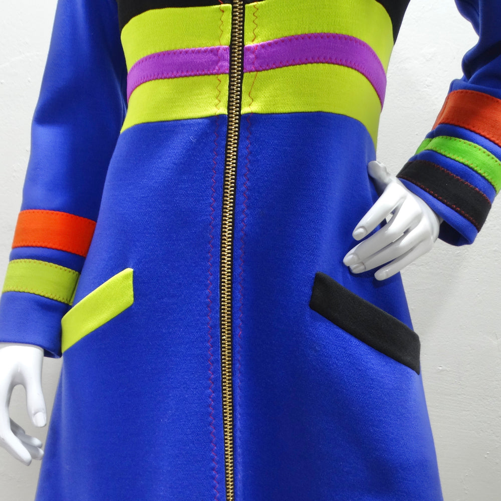 1960s Mod Color Block Jacket Dress