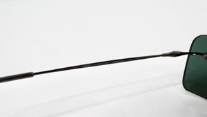 1990s Giorgio Armani Rectangular Rimless Shield Metal Sunglasses