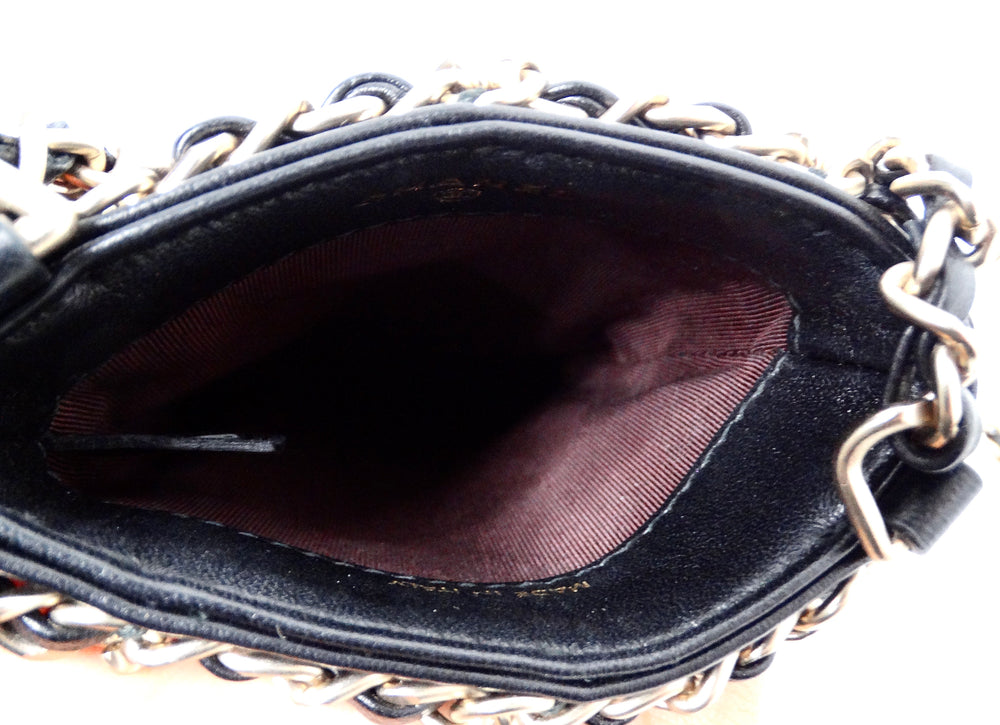 Chanel Tech Me Out Black Lambskin Leather Clutch With Chain 2020