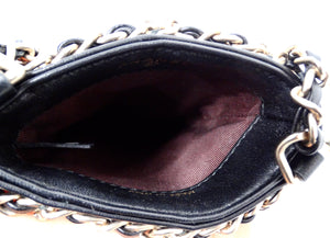 Chanel Tech Me Out Black Lambskin Leather Clutch With Chain 2020