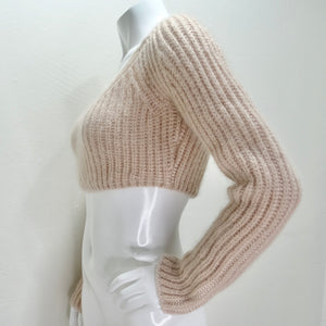 Fendi Blush Pink Cashmere Cropped Sweater
