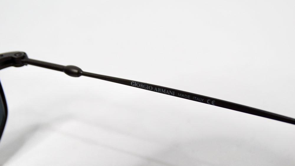1990s Giorgio Armani Geometric Black Metal Frame Tinted Sunglasses