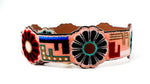 Fendi Velvet Multicolor Floral Logo Leather Bag Strap