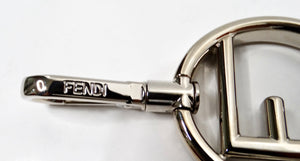 Fendi Black Leather Two-Toned Logo Small Bag Strap