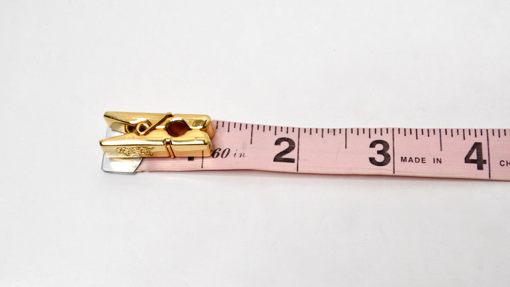 1990s Celine Small Gold-Tone Clothespin Style Tie Clip