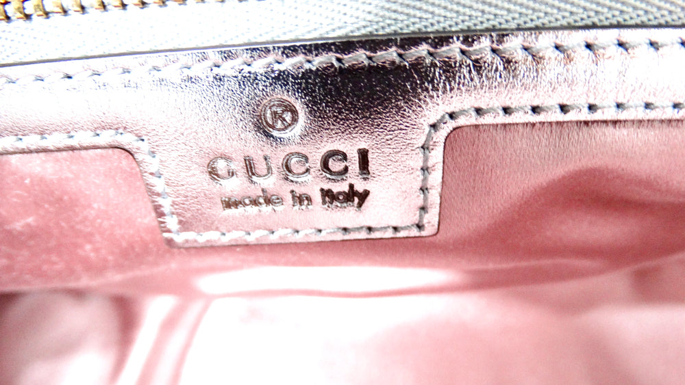 Gucci Pink Iridescent Nappa Chevron Matelasse GG Shoulder Bag